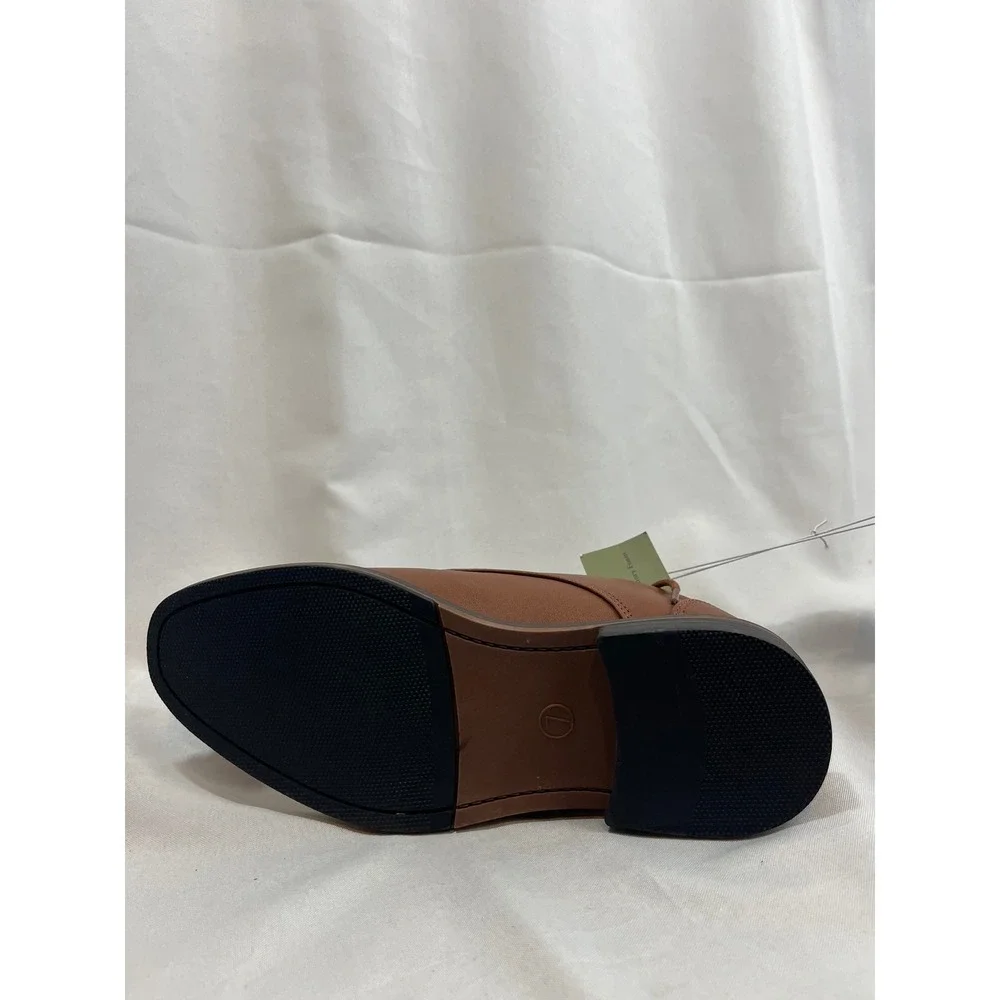 Goodfellow & Co Mens Cognac Brown Memory Foam Dress Shoes Size 7 Derby Lace Up